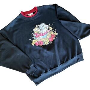 Vintage 90's Women's Crewneck Sweatshirt 1X COTTAGECORE GRANDMACORE